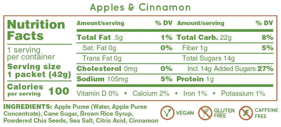 Huma Chia Energy Gel Apple Cinnamon